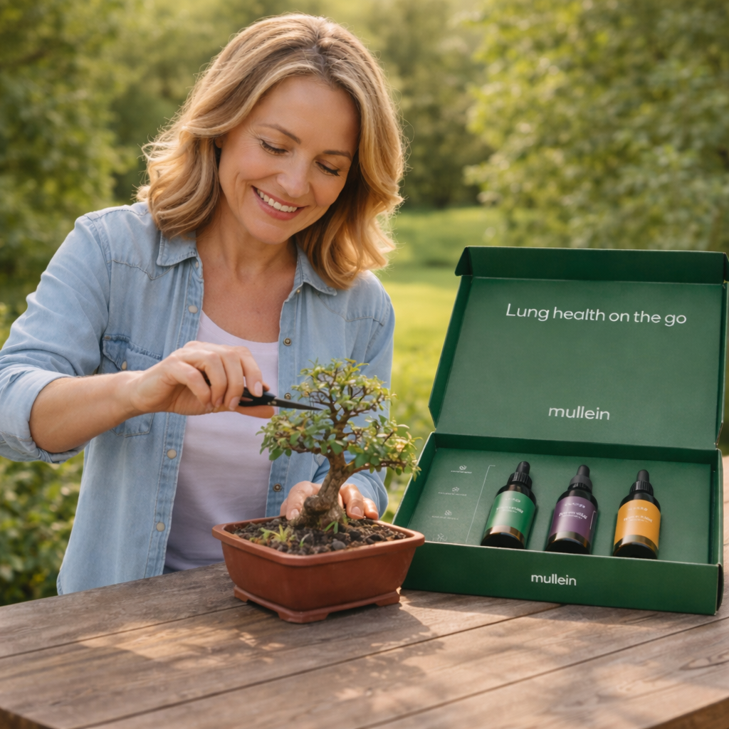 Senior woman smiling outdoors in autumn