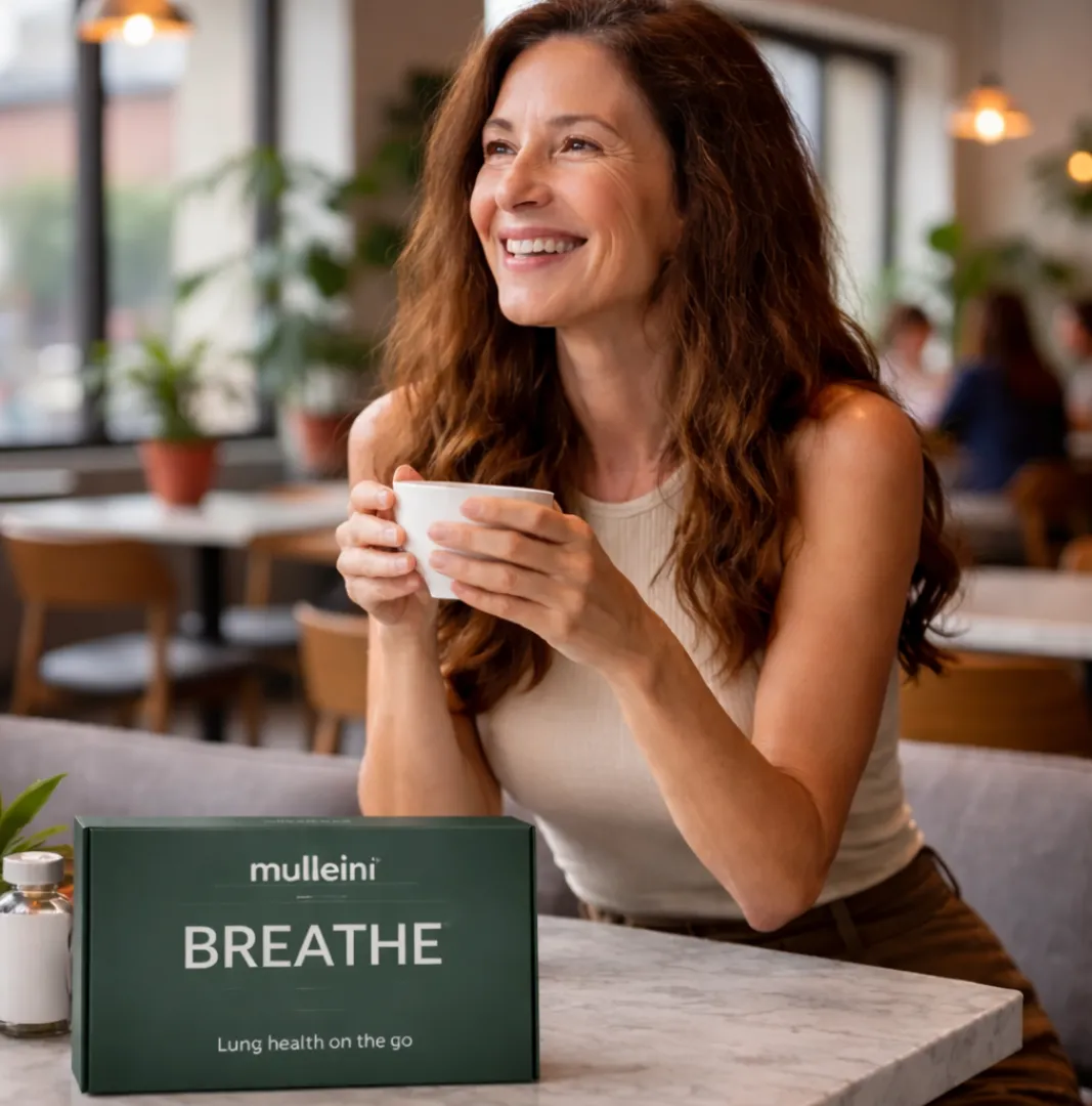 Senior woman smiling outdoors in autumn