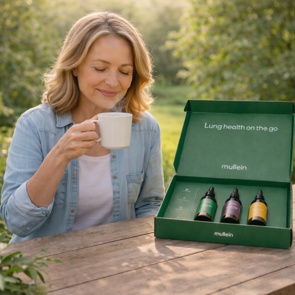 Senior woman smiling outdoors in autumn